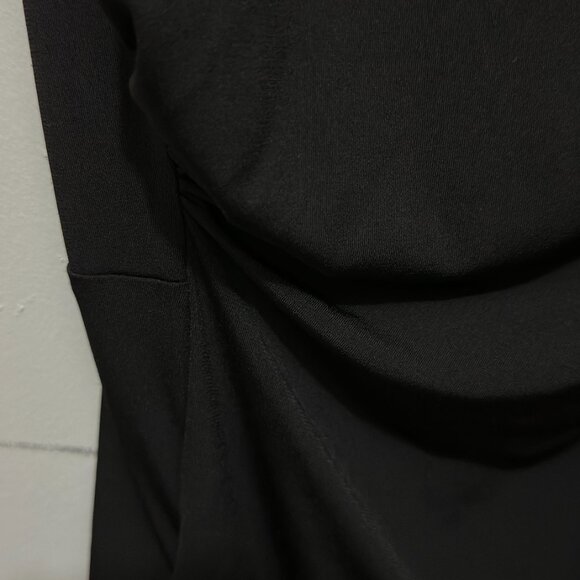 332 Michael Kors | EUC Women’s Black Draped Shoulder Sheath Dress (Size M) - Picture 8 of 15